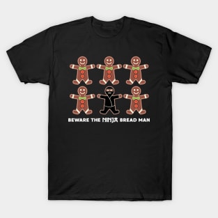 Gingerbread Man Funny Christmas Ninja Bread T-Shirt